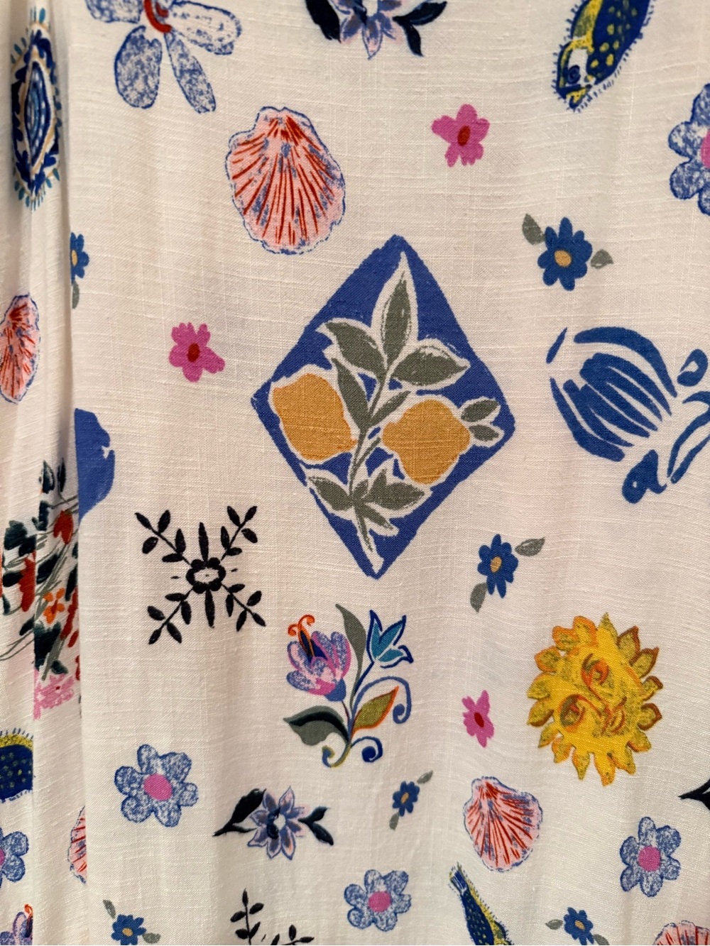 Label of Love White Floral & Colorful Nautical Print Maxi Dress - Picture 5 of 8